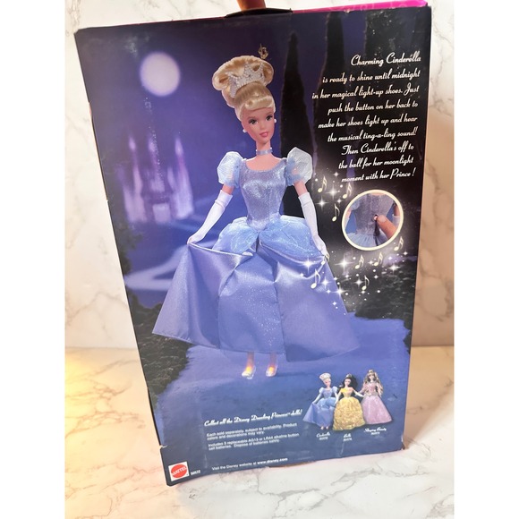 Disney Princess Dazzling Cinderella Doll Magical Light Up Shoes 50572 Mattel - Picture 8 of 11